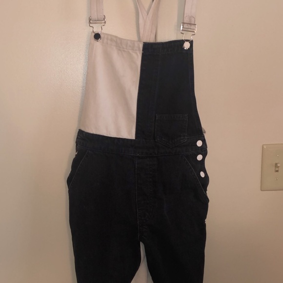 guess colorblock overalls
